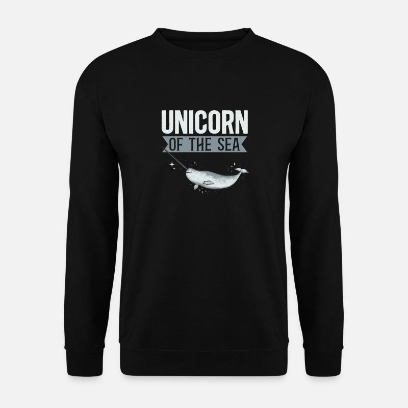 Narwal Einhornwal - Unisex Pullover - Schwarz