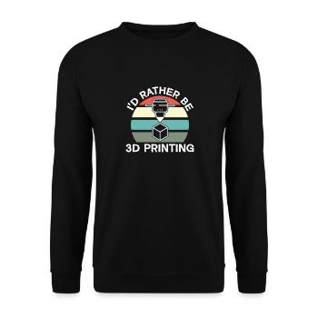 3D Drucker 3D Druck - Unisex Pullover - Schwarz - Vorne - Alina (178cm) & Michal (187cm)
