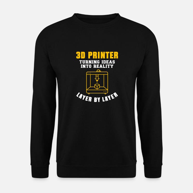 Imprimante 3D Impression 3D - Sweat-shirt Unisexe - noir