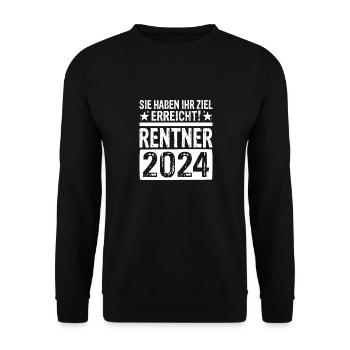 You Have Achieved Your Goal Retirees 2024 Gifts - Unisex Sweatshirt - black - Front - Alina (178cm) & Michal (187cm)