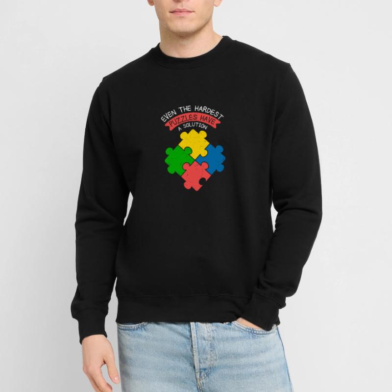 Même les puzzles les plus difficiles ont une pièce de solution Jig Sweat-shirt Unisexe