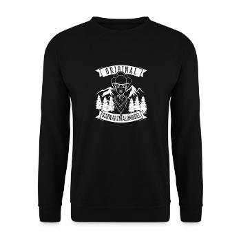 Original Forêt Noire Fille Forêt Noire Allemand - Sweat-shirt Unisexe - noir - Devant - Alina (178cm) & Michal (187cm)