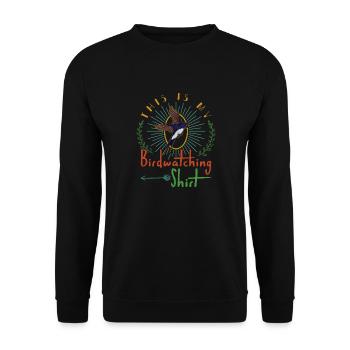 C’est ma chemise d’observation des oiseaux Hirondelle rustique - Sweat-shirt Unisexe - noir - Devant - Alina (178cm) & Michal (187cm)