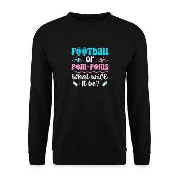 Annonce de naissance sexe révéler fête de bébé - Sweat-shirt Unisexe - noir - Devant - Alina (178cm) & Michal (187cm)