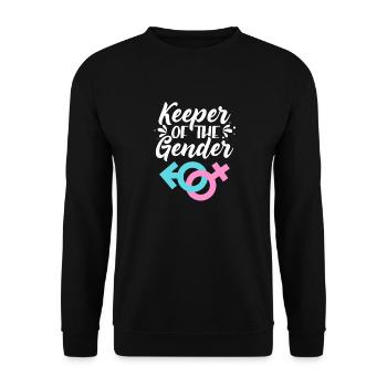 Annonce de bébé sexe révéler bébé gardien de fête - Sweat-shirt Unisexe - noir - Devant - Alina (178cm) & Michal (187cm)