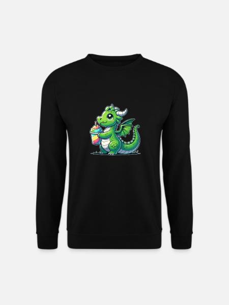 Drache mit Matsch-Eis - Unisex Pullover - Schwarz