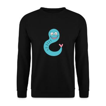 regenwürmer - Unisex Pullover - Schwarz - Vorne - Alina (178cm) & Michal (187cm)