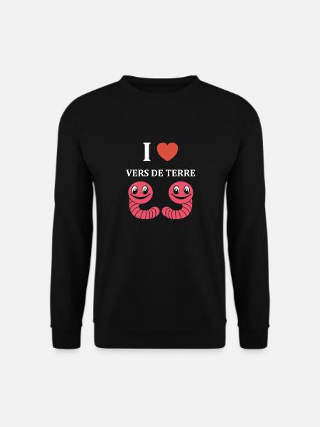 Humour ver de terre - Sweat-shirt Unisexe - noir
