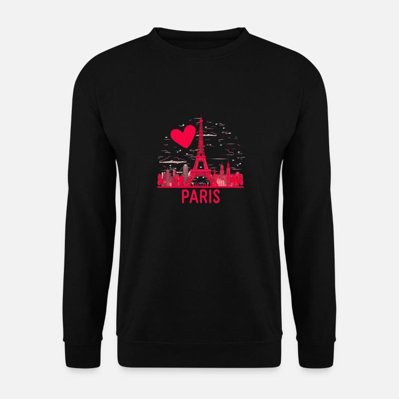 Ich mag das minimalistische Paris - Unisex Pullover - Schwarz