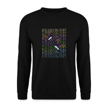 Hirondelle rustique rétro Autriche oiseau - Sweat-shirt Unisexe - noir - Devant - Alina (178cm) & Michal (187cm)
