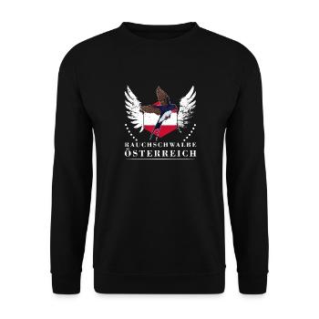 Hirondelle rustique Autriche drapeau oiseau - Sweat-shirt Unisexe - noir - Devant - Alina (178cm) & Michal (187cm)