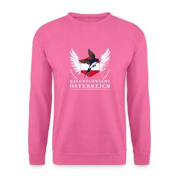 Hirondelle rustique Autriche drapeau oiseau - Sweat-shirt Unisexe - rose - Devant