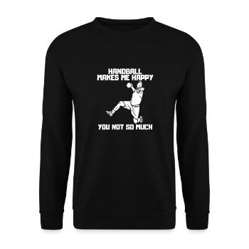 Handball Handball Player Handball Team Handball Fan - Unisex Sweatshirt - black - Front - Alina (178cm) & Michal (187cm)