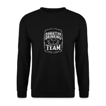 Manhattan Drinking Team Cocktail Alkohol gemischt - Unisex Pullover - Schwarz - Vorne - Alina (178cm) & Michal (187cm)