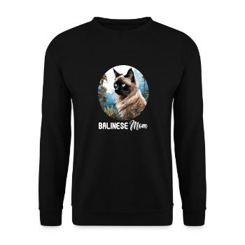 Chat balinais Balinesenkatze - Sweat-shirt Unisexe - noir - Devant - Alina (178cm) & Michal (187cm)
