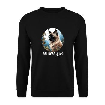 Chat balinais Balinesenkatze - Sweat-shirt Unisexe - noir - Devant - Alina (178cm) & Michal (187cm)