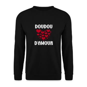 Doudou - Sweat-shirt Unisexe - noir - Devant - Alina (178cm) & Michal (187cm)