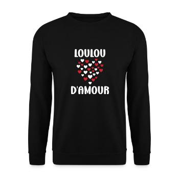 Loulou - Sweat-shirt Unisexe - noir - Devant - Alina (178cm) & Michal (187cm)