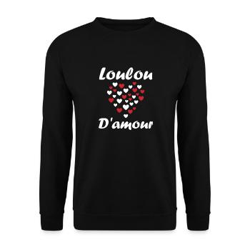 Loulou - Sweat-shirt Unisexe - noir - Devant - Alina (178cm) & Michal (187cm)