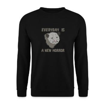 opossum opossum drôle opossum - Sweat-shirt Unisexe - noir - Devant - Alina (178cm) & Michal (187cm)