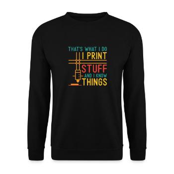 3D Drucker 3D Druck - Unisex Pullover - Schwarz - Vorne - Alina (178cm) & Michal (187cm)