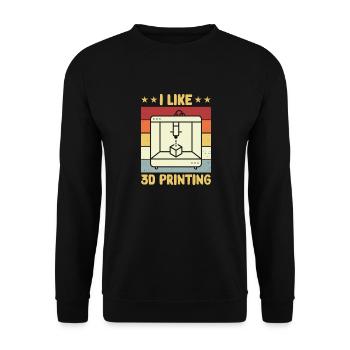 3D Drucker 3D Druck - Unisex Pullover - Schwarz - Vorne - Alina (178cm) & Michal (187cm)