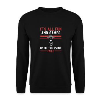 3D Printer 3D Printing - Unisex Sweatshirt - black - Front - Alina (178cm) & Michal (187cm)
