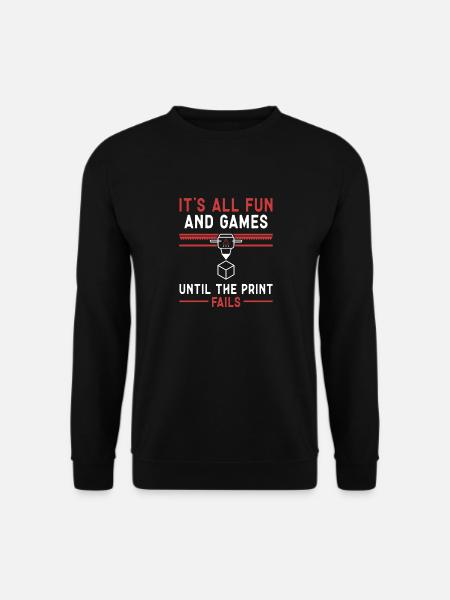 3D Drucker 3D Druck - Unisex Pullover - Schwarz