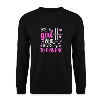 3D Drucker 3D Druck - Unisex Pullover - Schwarz - Vorne - Alina (178cm) & Michal (187cm)