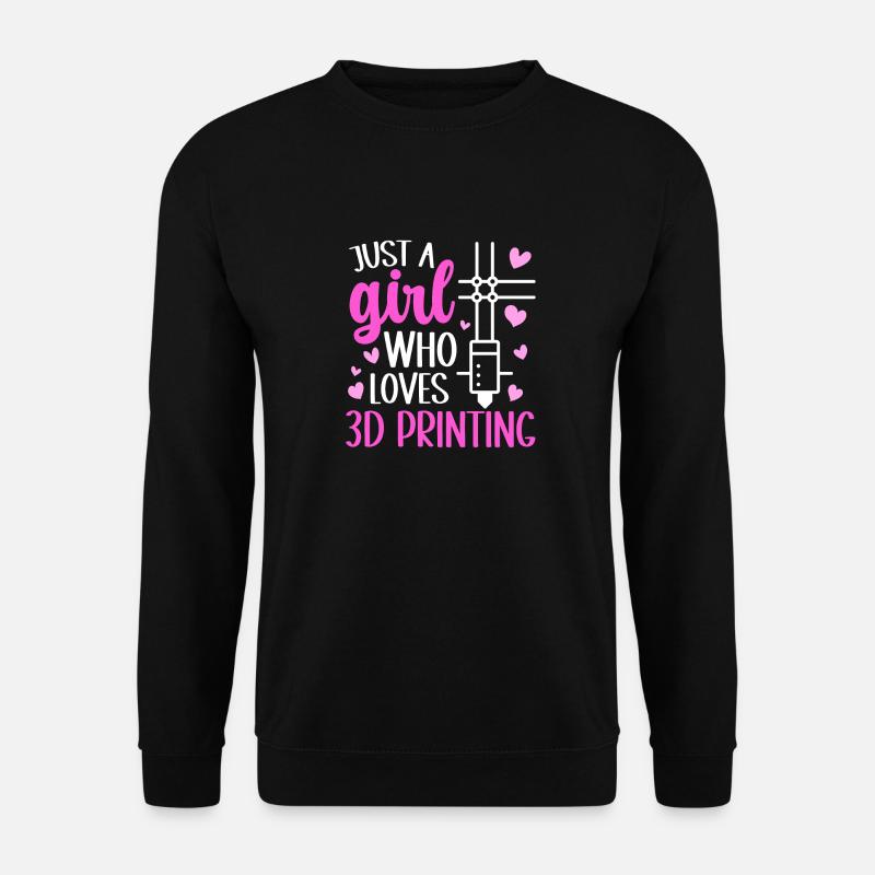 3D Drucker 3D Druck - Unisex Pullover - Schwarz