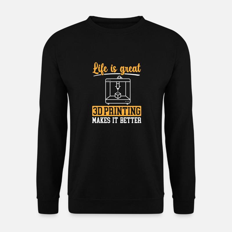 Imprimante 3D Impression 3D - Sweat-shirt Unisexe - noir