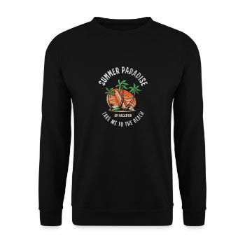 Sommerurlaub Strandurlaub Surfen Männer Frauen - Unisex Pullover - Schwarz - Vorne - Alina (178cm) & Michal (187cm)