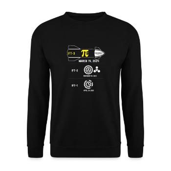 Dritter Flugtest am Pi Tag 3.14! Koinzidenz? Ich - Unisex Pullover - Schwarz - Vorne - Alina (178cm) & Michal (187cm)