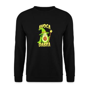 Avocat magicien : Avocadabra - Sweat-shirt Unisexe - noir - Devant - Alina (178cm) & Michal (187cm)