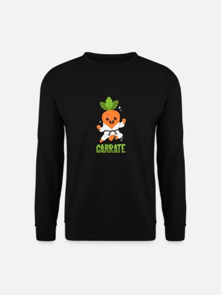 Karate Carrot - Pun - Unisex Sweatshirt - black