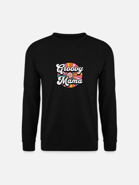 Retro Groovy Mama Mama Mama Mutter Vintage Sechziger Jahre - Unisex Pullover - Schwarz