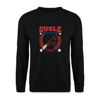 Gusle Whisperer Serbie Musique des Balkans - Sweat-shirt Unisexe - noir - Devant - Alina (178cm) & Michal (187cm)