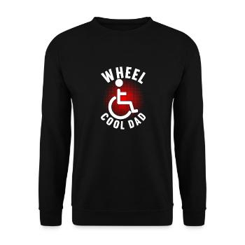Wheelchair users Wheelchair - Unisex Sweatshirt - black - Front - Alina (178cm) & Michal (187cm)