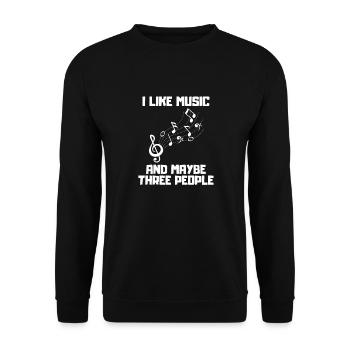 Écouter de la musique Casque Musique Chanteur Chanter Musiciens - Sweat-shirt Unisexe - noir - Devant - Alina (178cm) & Michal (187cm)
