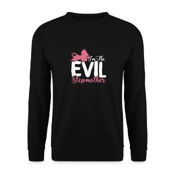 I'm The Evil Stepmother Adoption Bonus Mom - Unisex Sweatshirt - black - Front - Alina (178cm) & Michal (187cm)