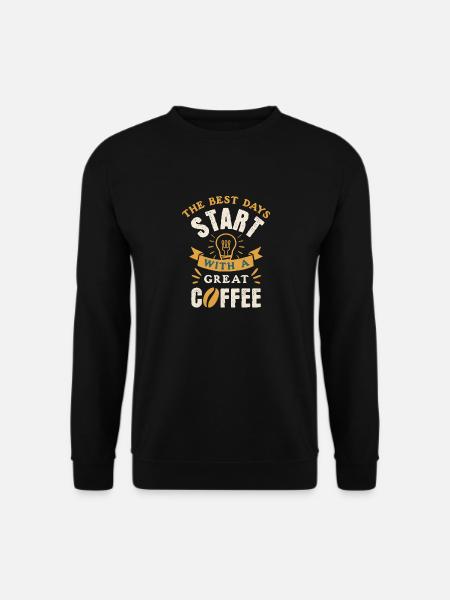 Kaffeeliebhaber Barista Zitat Cappuccino Expresso - Unisex Pullover - Schwarz