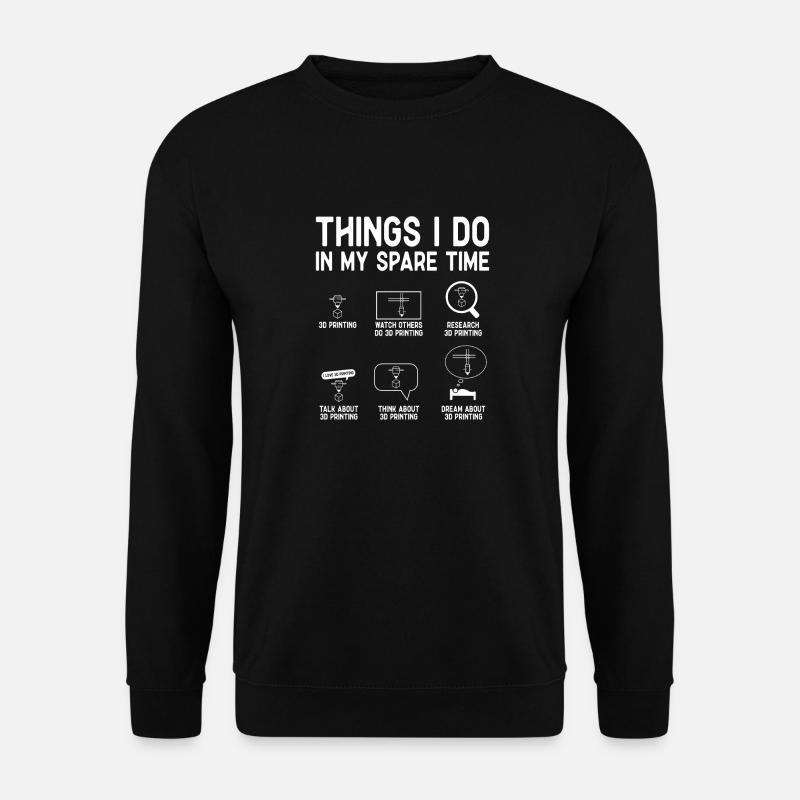 3D Drucker 3D Druck - Unisex Pullover - Schwarz