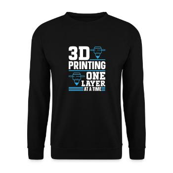 3D Printer 3D Printing - Unisex Sweatshirt - black - Front - Alina (178cm) & Michal (187cm)