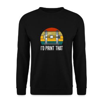 3D Drucker 3D Druck - Unisex Pullover - Schwarz - Vorne - Alina (178cm) & Michal (187cm)