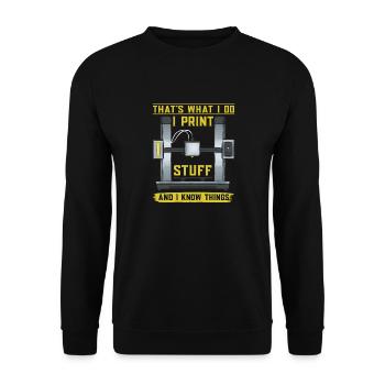 3D Printer 3D Printing - Unisex Sweatshirt - black - Front - Alina (178cm) & Michal (187cm)
