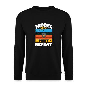 3D Drucker 3D Druck - Unisex Pullover - Schwarz - Vorne - Alina (178cm) & Michal (187cm)