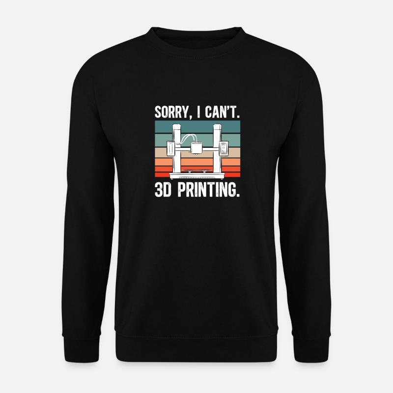 3D Drucker 3D Druck - Unisex Pullover - Schwarz
