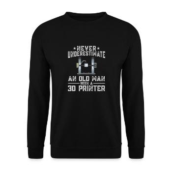 3D Drucker 3D Druck - Unisex Pullover - Schwarz - Vorne - Alina (178cm) & Michal (187cm)