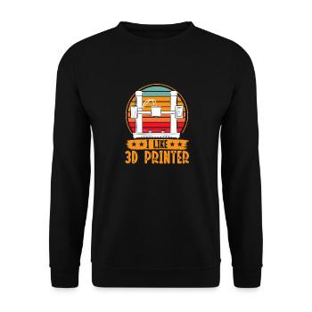 3D Drucker 3D Druck - Unisex Pullover - Schwarz - Vorne - Alina (178cm) & Michal (187cm)