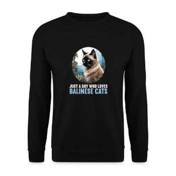 Chat balinais Balinesenkatze - Sweat-shirt Unisexe - noir - Devant - Alina (178cm) & Michal (187cm)